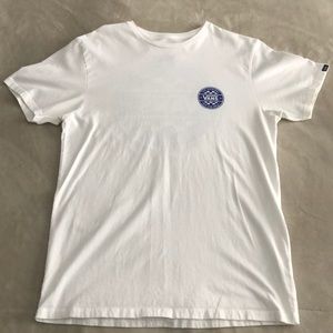 vans blue checkerboard white t shirt